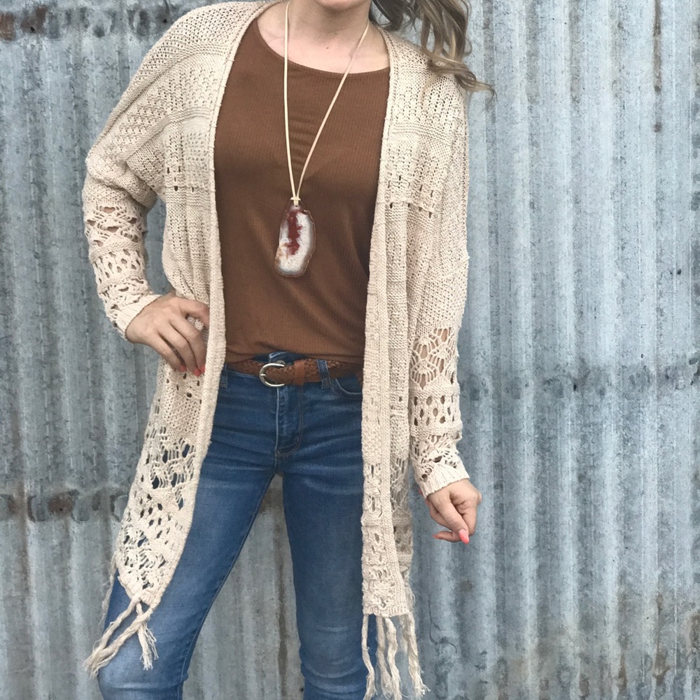 Tassel Knit Cardigan